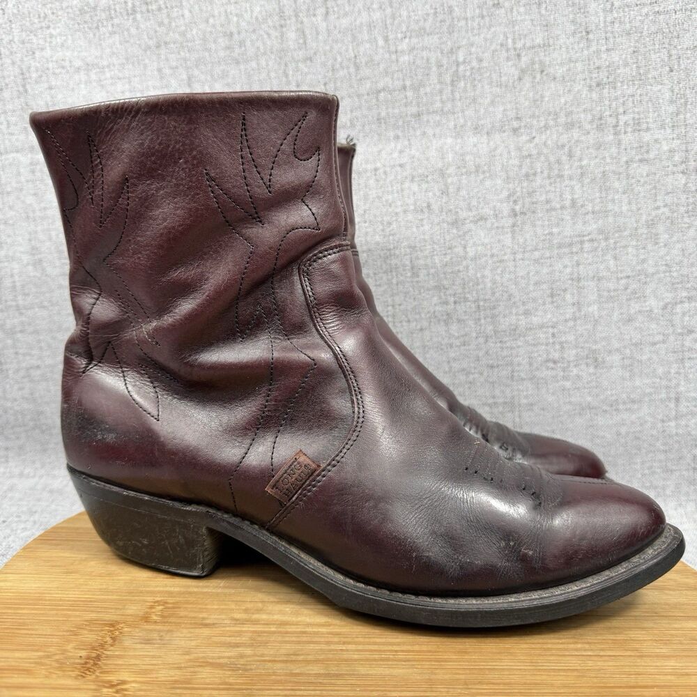 Vintage Long Haul Boots Mens 9.5 W Leather Western Cowboy